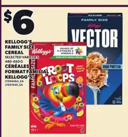 Independent City Market KELLOGG'S FAMILY SIZE CEREAL, 480-650 G offer