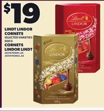Independent City Market LINDT LINDOR CORNETS, 600 G offer