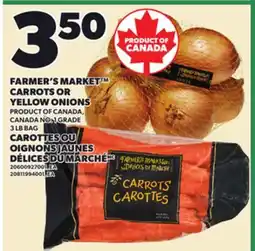 Independent City Market FARMER'S MARKET CARROTS OR YELLOW ONIONS, 3 LB BAG offer