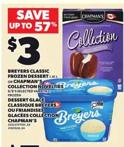 Independent City Market BREYERS CLASSIC FROZEN DESSERT 1.41, OR CHAPMAN'S COLLECTION NOVELTIES, 6/8'S offer
