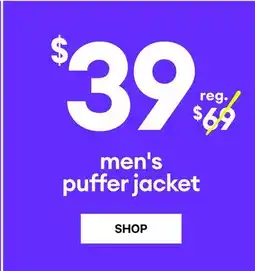 Joe Fresh Men's Puffer Jacket offer