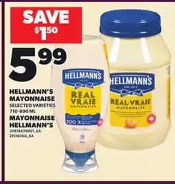 Independent City Market HELLMANN'S MAYONNAISE, 710-890 ML offer
