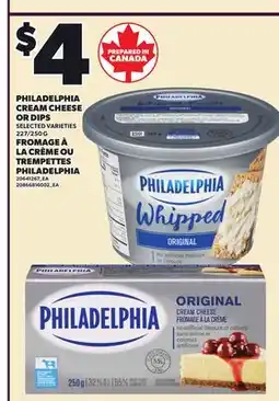 Independent City Market PHILADELPHIA CREAM CHEESE OR DIPS, 227/250 G offer