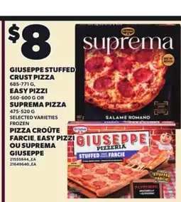 Independent City Market GIUSEPPE STUFFED CRUST PIZZA, 685-771 G EASY PIZZI 560-600 G OR SUPREMA PIZZA 475-520 G offer