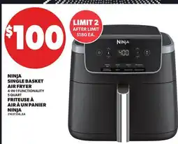 Independent City Market NINJA SINGLE BASKET AIR FRYER 4-IN-1 FUNCTIONALITY 5 QUART offer