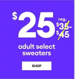 Joe Fresh adult select sweaters offer