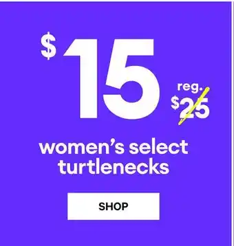Joe Fresh women's select turtlenecks offer