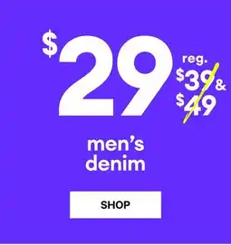 Joe Fresh men's denim offer