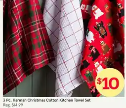 Kitchen Stuff Plus 3 Pc. Harman Christmas Cotton Kitchen Towel Set offer