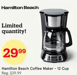 Kitchen Stuff Plus Hamilton Beach Coffee Maker - 12 Cup offer