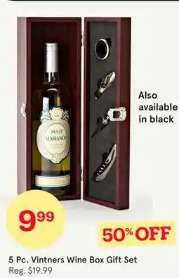 Kitchen Stuff Plus 5 Pc. Vintners Wine Box Gift Set offer