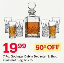 Kitchen Stuff Plus 7 Pc. Godinger Dublin Decanter & Shot Glass Set offer