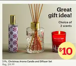 Kitchen Stuff Plus 3 Pc. Christmas Aroma Candle and Diffuser Set offer