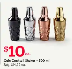 Kitchen Stuff Plus Coin Cocktail Shaker-500 ml offer