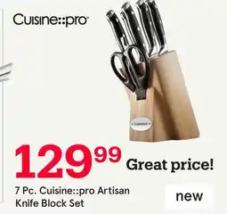 Kitchen Stuff Plus 7 Pc. Cuisine:: pro Artisan Knife Block Set offer