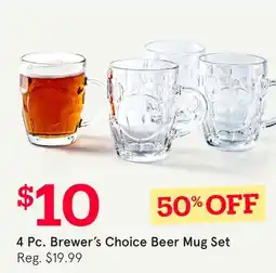 Kitchen Stuff Plus 4 Pc. Brewer's Choice Beer Mug Set offer