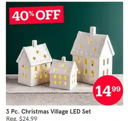 Kitchen Stuff Plus 3 Pc. Christmas Village LED Set offer