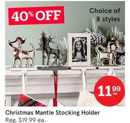 Kitchen Stuff Plus Christmas Mantle Stocking Holder offer