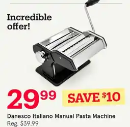 Kitchen Stuff Plus Danesco Italiano Manual Pasta Machine offer