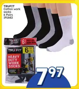 Rossy TRUFIT Cotton work socks offer