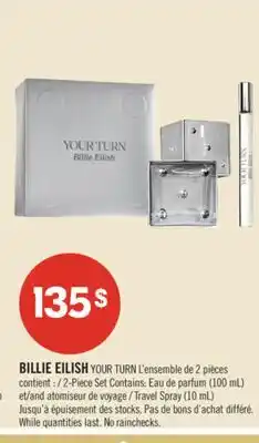 Pharmaprix BILLIE EILISH YOUR TURN 2-Piece Set Contains: Eau de parfum (100 mL) and Travel Spray (10 mL) offer