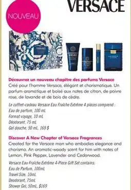 Pharmaprix Discover A New Chapter of Versace Fragrances offer
