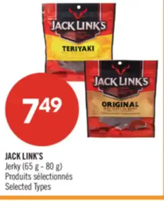 Pharmaprix JACK LINK'S Jerky offer
