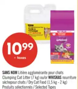Pharmaprix NO NAME Cat Litter (7 kg) or WHISKAS Dry Cat Food (1,5 kg - 2 kg) offer
