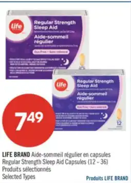 Pharmaprix LIFE BRAND Regular Strength Sleep Aid Capsules offer