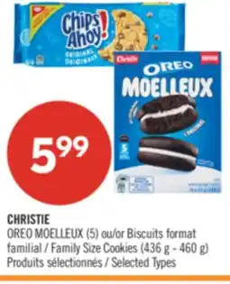 Pharmaprix CHRISTIE OREO MOELLEUX (5) or Biscuits Family Size Cookies (436 g - 460 g) offer