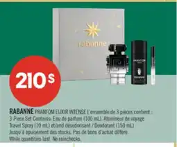 Pharmaprix RABANNE PHANTOM ELIXIR INTENSE 3-Piece Set Contains Travel Spray (10 mL) Deodorant (150 mL) offer