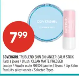 Pharmaprix COVERGIRL TRUBLEND SKIN ENHANCER BALM STICK Blush, CLEAN MATTE PRESSED Powder or FRESH Lip Balm offer