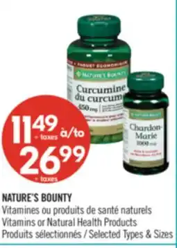 Pharmaprix NATURE'S BOUNTY Vitamins or Natural Health Products offer
