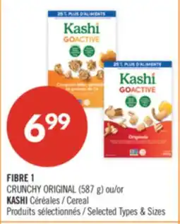 Pharmaprix FIBRE 1 CRUNCHY ORIGINAL (587 g) or KASHI Cereal offer