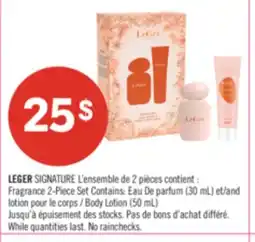 Pharmaprix LEGER SIGNATURE Fragrance 2-Piece Set offer