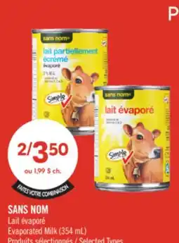 Pharmaprix NO NAME Lait évaporé Evaporated Milk (354 mL) offer