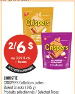 Pharmaprix CHRISTIE CRISPERS Collations cuites Baked Snacks (145 g) offer