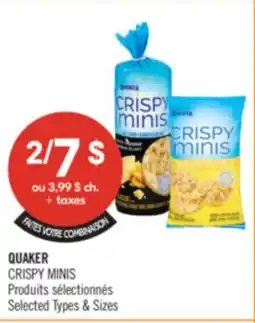 Pharmaprix QUAKER CRISPY MINIS offer