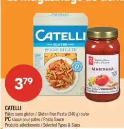 Pharmaprix CATELLI Gluten Free Pasta (340 g) or PC Pasta Sauce offer