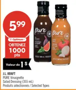 Pharmaprix J.L. KRAFT PURE Salad Dressing offer