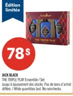Pharmaprix JACK BLACK THE TRIPLE PLAY Ensemble offer