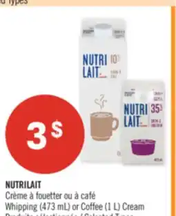 Pharmaprix NUTRILAIT Whipping (473 mL) or Coffee (1 L) Cream offer