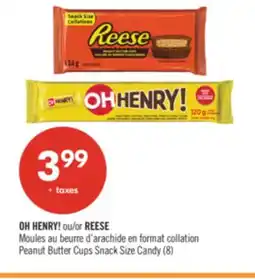 Pharmaprix OH HENRY! or REESE collation Peanut Butter Cups Snack Size Candy (8) offer