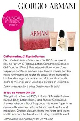 Pharmaprix Giorgio Armani Sì 3-Piece Fragrance Gift Set offer