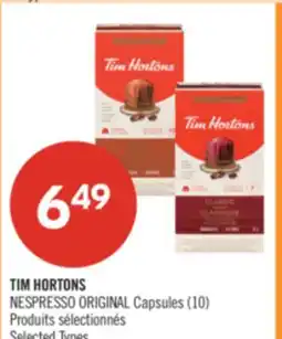 Pharmaprix TIM HORTONS NESPRESSO ORIGINAL Capsules (10) offer