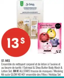 Pharmaprix ST. IVES Oatmeal and Shea butter Body wash lotion set offer