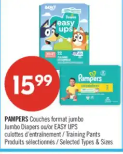 Pharmaprix PAMPERS Jumbo Diapers or EASY UPS Training Pants offer