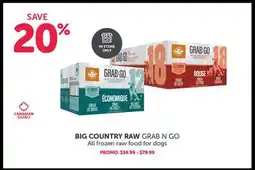 Mondou BIG COUNTRY RAW GRAB N GO All frozen raw food for dog offer