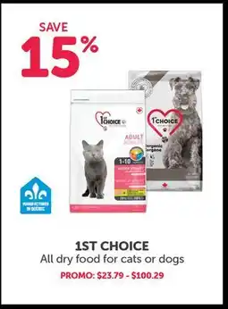 Mondou 1ST CHOICE All dry food for cats or dogs offer