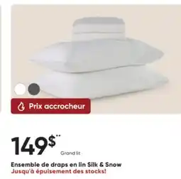 Dormez Vous Ensemble de draps en lin Silk & Snow offer